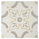 San Clemente Taupe Flower 8.78 x 8.78 Porcelain Tile | Tile Club