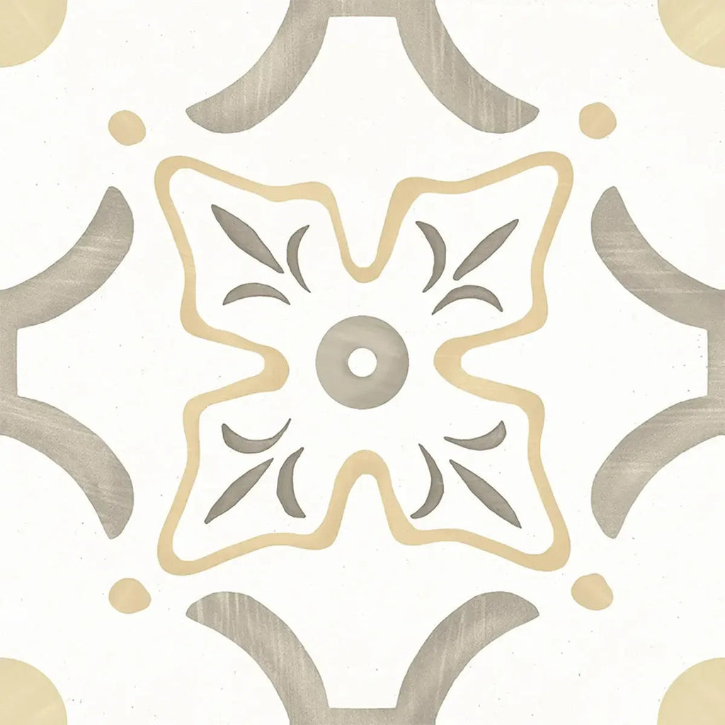 San Clemente Taupe Flower 8.78 x 8.78 Porcelain Tile | Tile Club