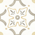 San Clemente Taupe Flower 8.78 x 8.78 Porcelain Tile | Tile Club