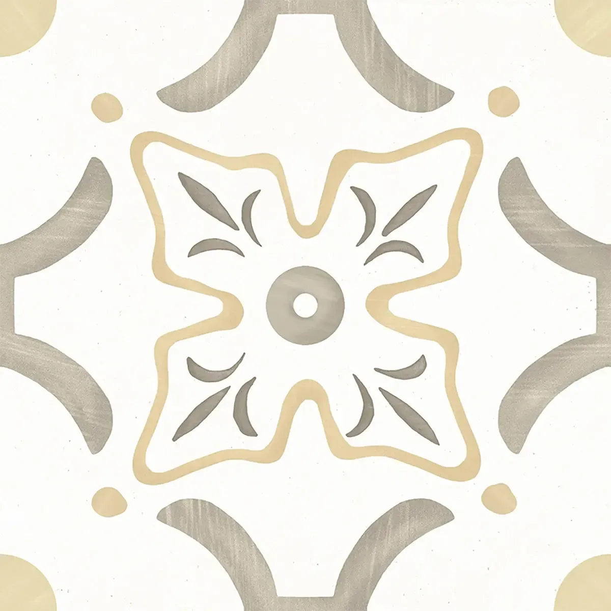 San Clemente Taupe Flower 8.78 x 8.78 Porcelain Tile | Tile Club