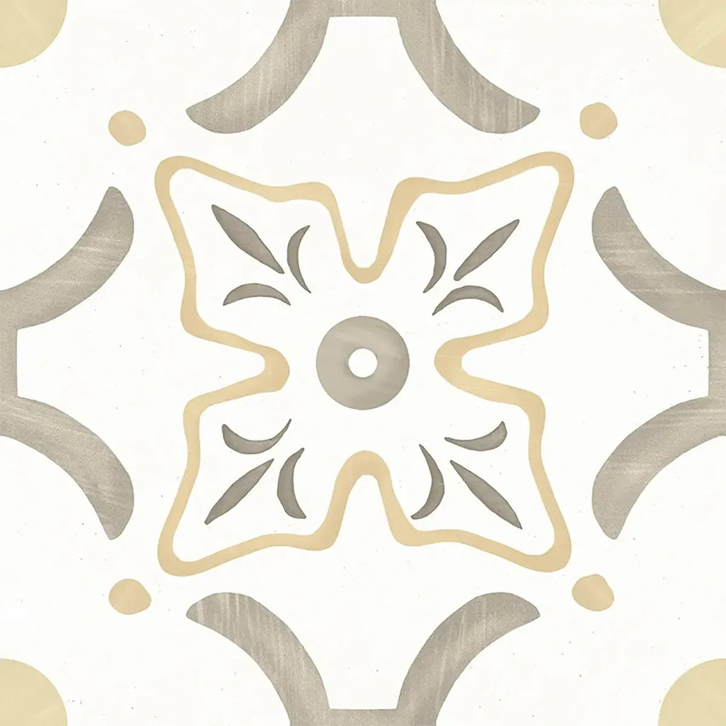 San Clemente Taupe Flower 8.78 x 8.78 Porcelain Tile | Tile Club