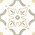 San Clemente Taupe Flower 8.78 x 8.78 Porcelain Tile | Tile Club