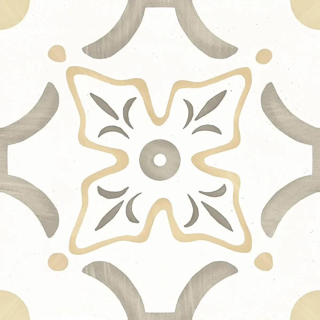 San Clemente Taupe Flower 8.78 x 8.78 Porcelain Tile | Tile Club