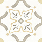 San Clemente Taupe Flower 8.78 x 8.78 Porcelain Tile | Tile Club