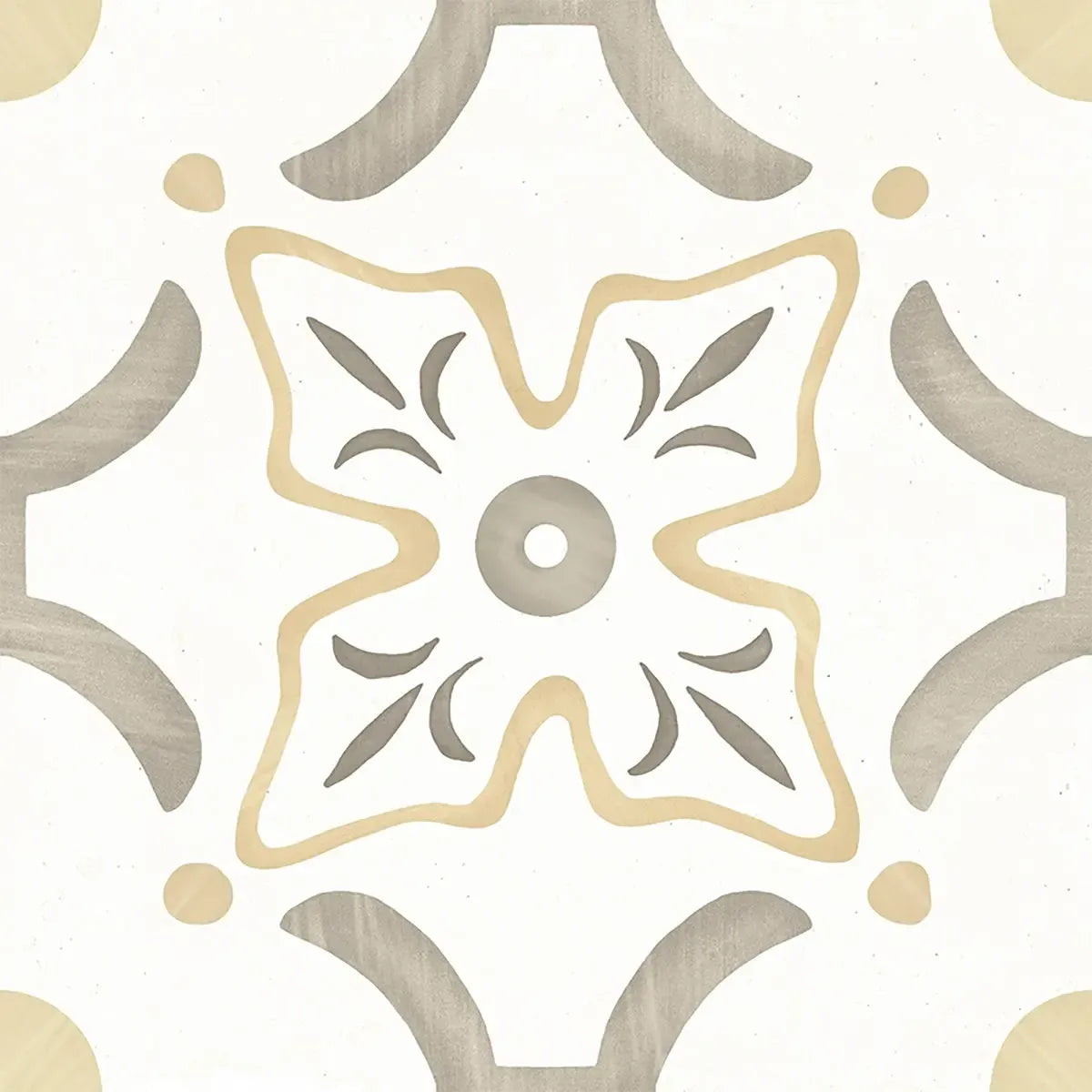 San Clemente Taupe Flower 8.78 x 8.78 Porcelain Tile | Tile Club