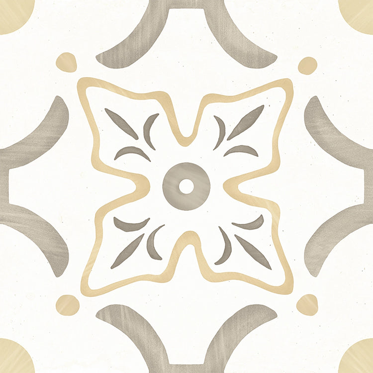 San Clemente Taupe Flower 8.78 x 8.78 Porcelain Tile | Tile Club