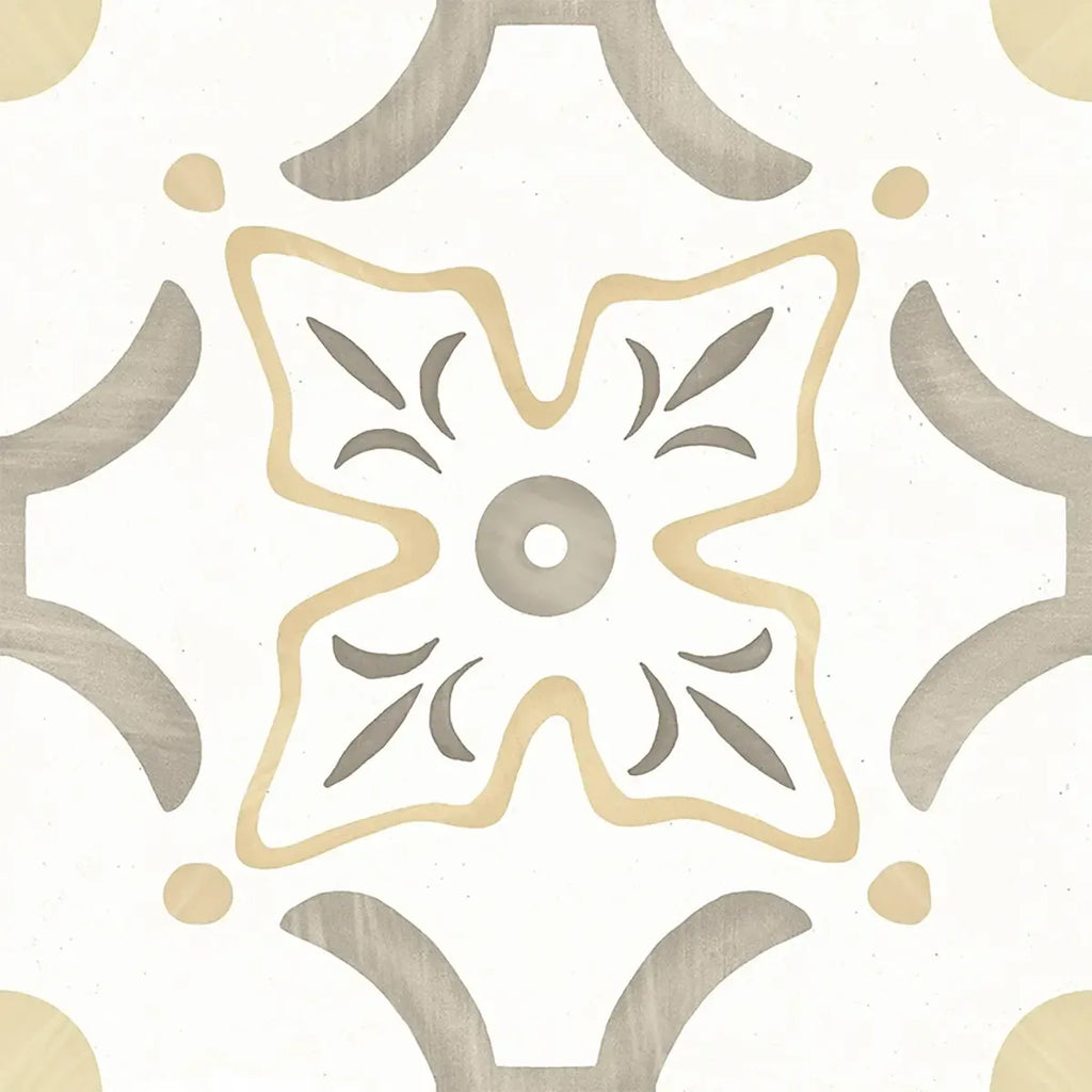 San Clemente Taupe Flower 8.78 x 8.78 Porcelain Tile | Tile Club