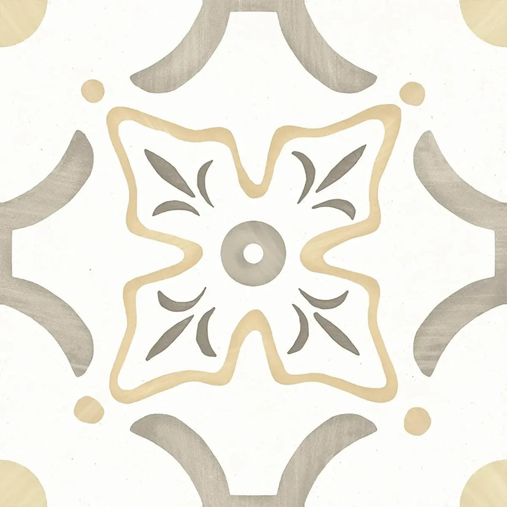 San Clemente Taupe Flower 8.78 x 8.78 Porcelain Tile | Tile Club