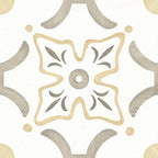 San Clemente Taupe Flower 8.78 x 8.78 Porcelain Tile | Tile Club