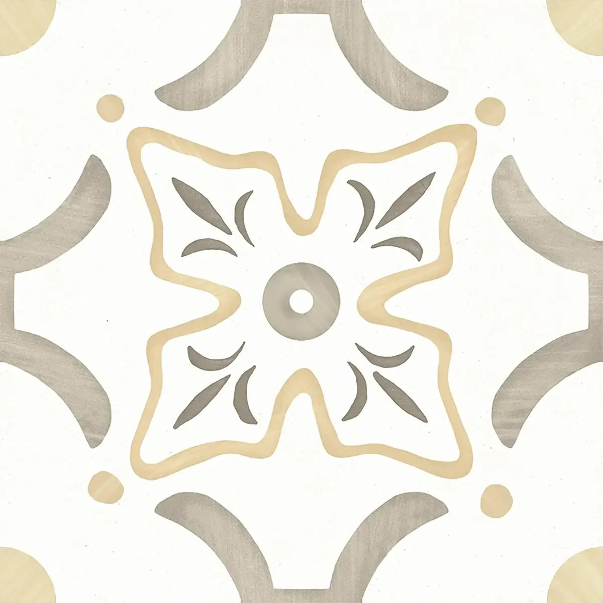 San Clemente Taupe Flower 8.78 x 8.78 Porcelain Tile | Tile Club