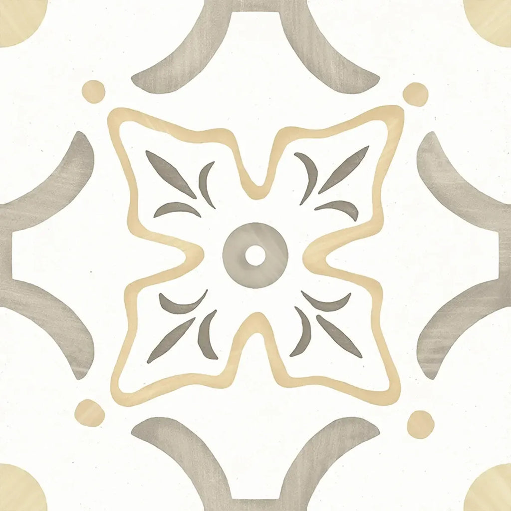 San Clemente Taupe Flower 8.78 x 8.78 Porcelain Tile | Tile Club