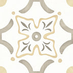 San Clemente Taupe Flower 8.78 x 8.78 Porcelain Tile | Tile Club