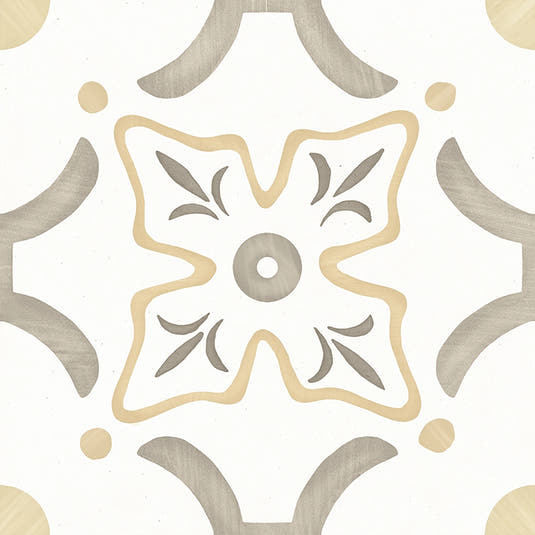 San Clemente Taupe Flower 8.78 x 8.78 Porcelain Tile | Tile Club