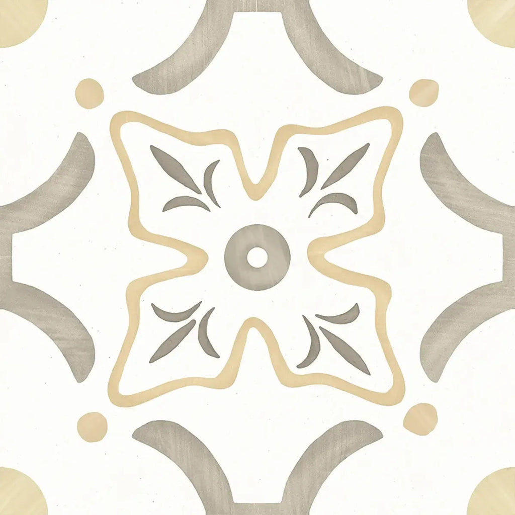 San Clemente Taupe Flower 8.78 x 8.78 Porcelain Tile | Tile Club