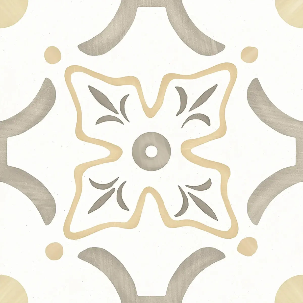 San Clemente Taupe Flower 8.78 x 8.78 Porcelain Tile | Tile Club