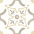 San Clemente Taupe Flower 8.78 x 8.78 Porcelain Tile | Tile Club