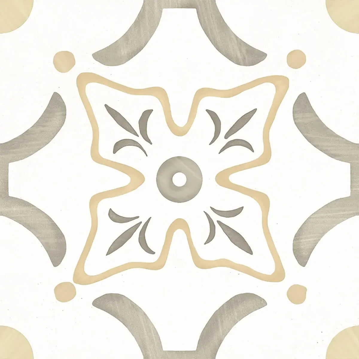 San Clemente Taupe Flower 8.78 x 8.78 Porcelain Tile | Tile Club