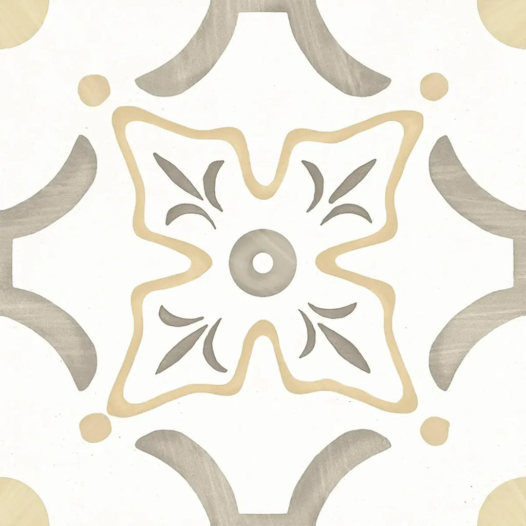 San Clemente Taupe Flower 8.78 x 8.78 Porcelain Tile | Tile Club
