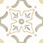 San Clemente Taupe Flower 8.78 x 8.78 Porcelain Tile | Tile Club
