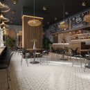 San Clemente Taupe Flower 8.78 x 8.78 Porcelain Tile | Tile Club