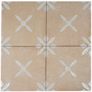 San Clemente Terracotta Flower 8.78 x 8.78 Porcelain Tile | Tile Club