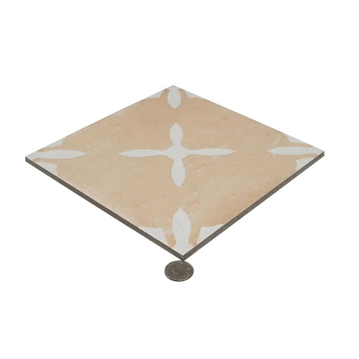 San Clemente Terracotta Flower 8.78 x 8.78 Porcelain Tile | Tile Club