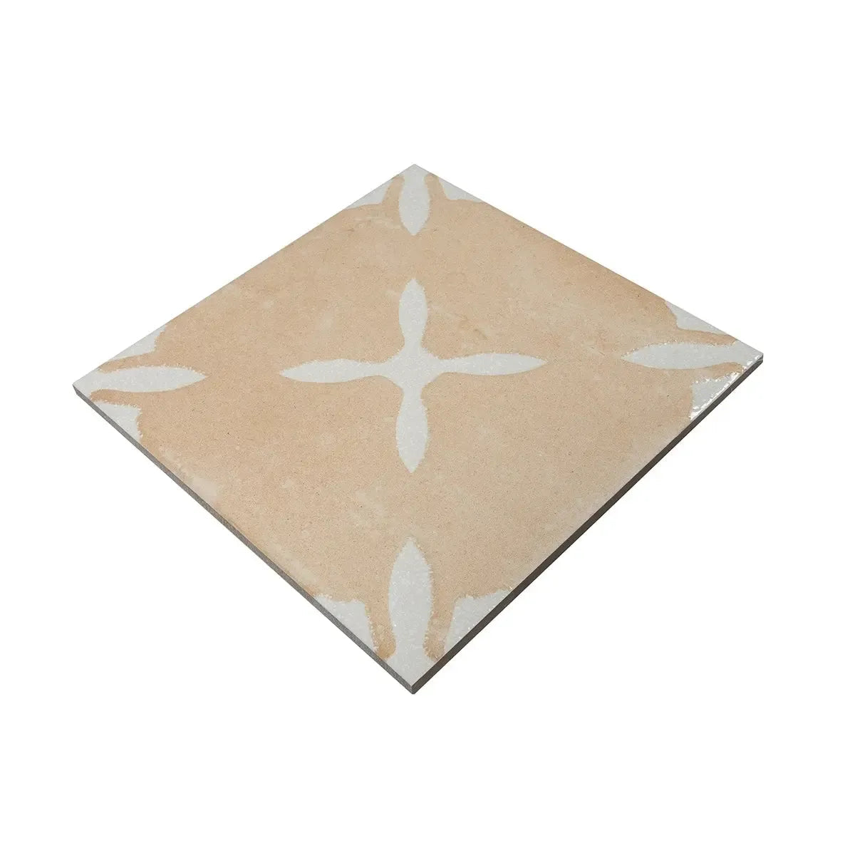 San Clemente Terracotta Flower 8.78 x 8.78 Porcelain Tile
