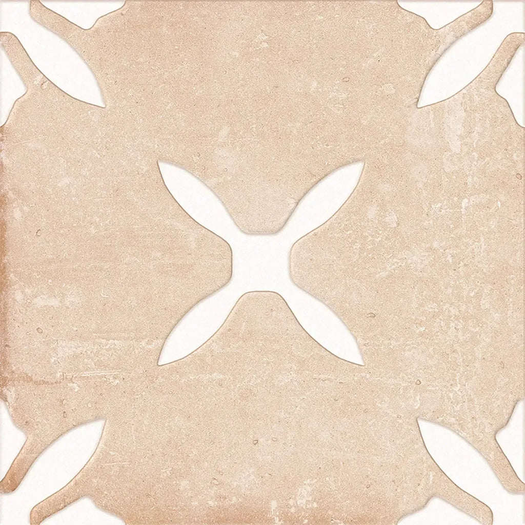 San Clemente Terracotta Flower 8.78 x 8.78 Porcelain Tile | Tile Club