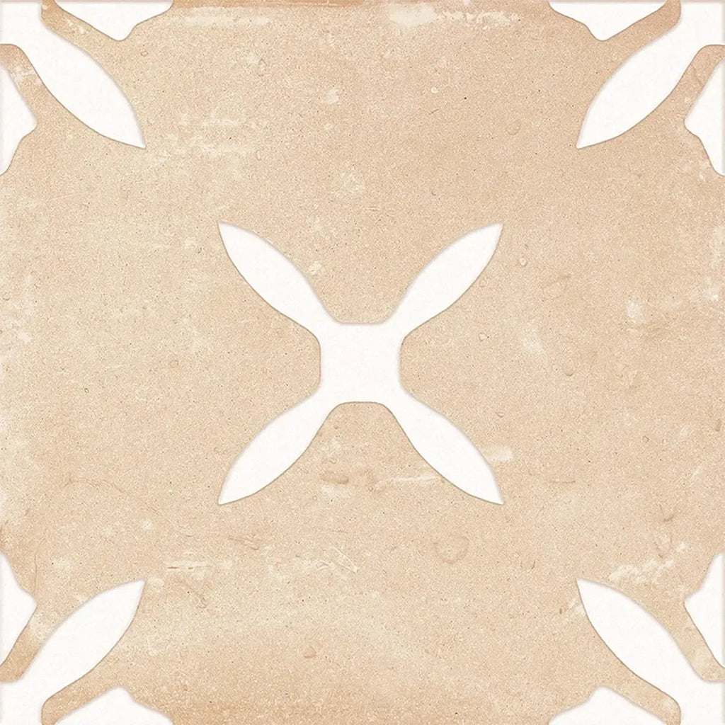 San Clemente Terracotta Flower 8.78 x 8.78 Porcelain Tile | Tile Club