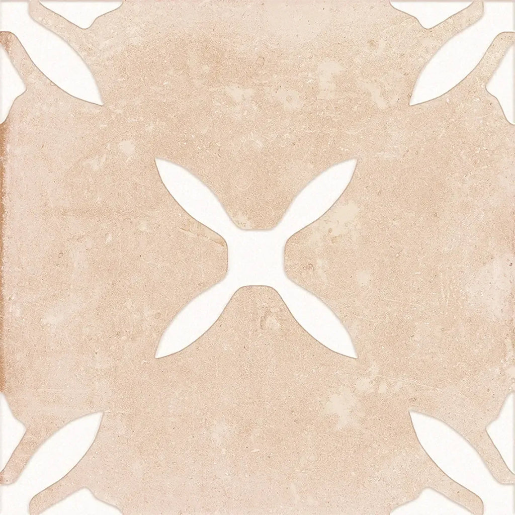 San Clemente Terracotta Flower 8.78 x 8.78 Porcelain Tile | Tile Club