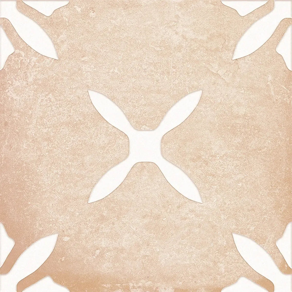 San Clemente Terracotta Flower 8.78 x 8.78 Porcelain Tile | Tile Club