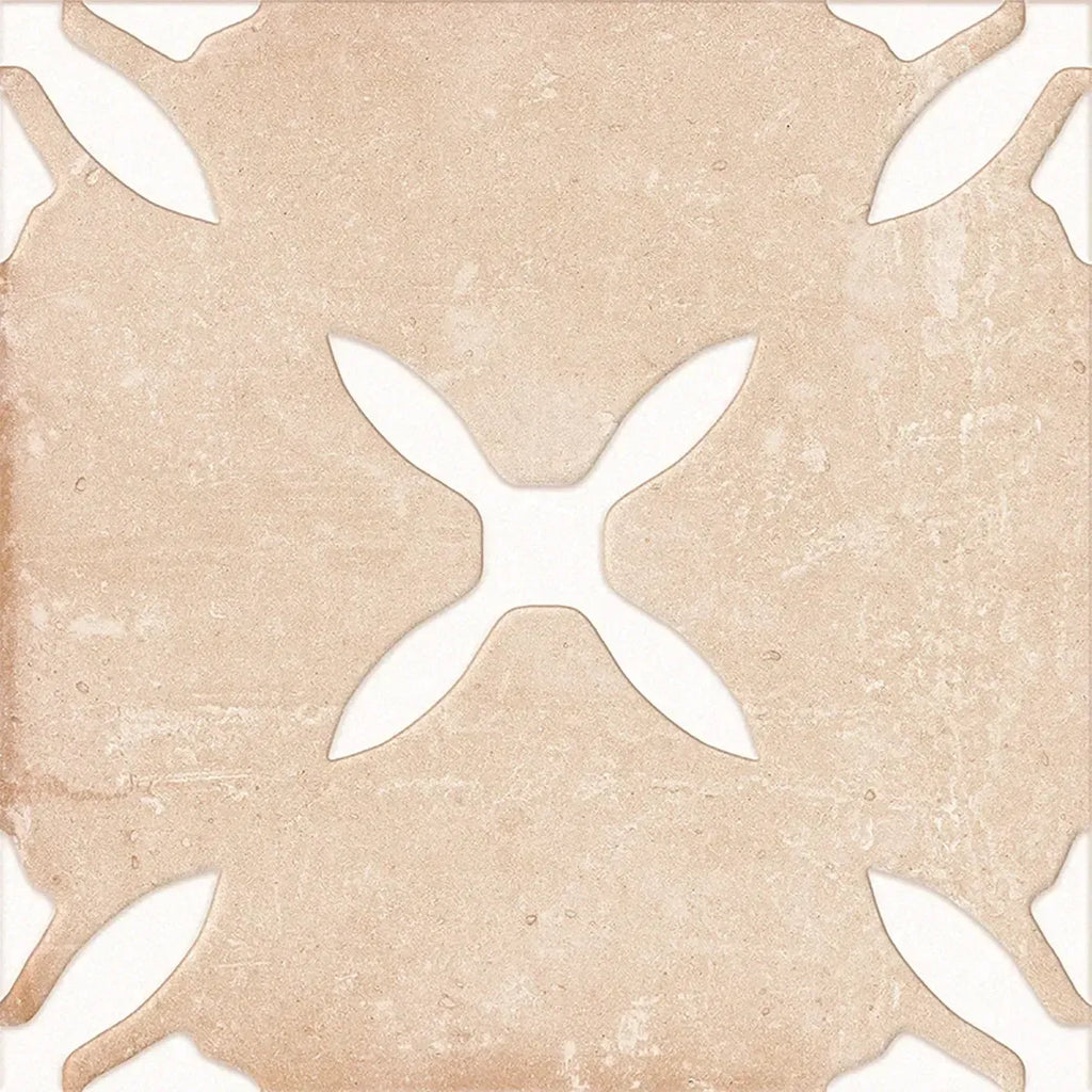 San Clemente Terracotta Flower 8.78 x 8.78 Porcelain Tile | Tile Club