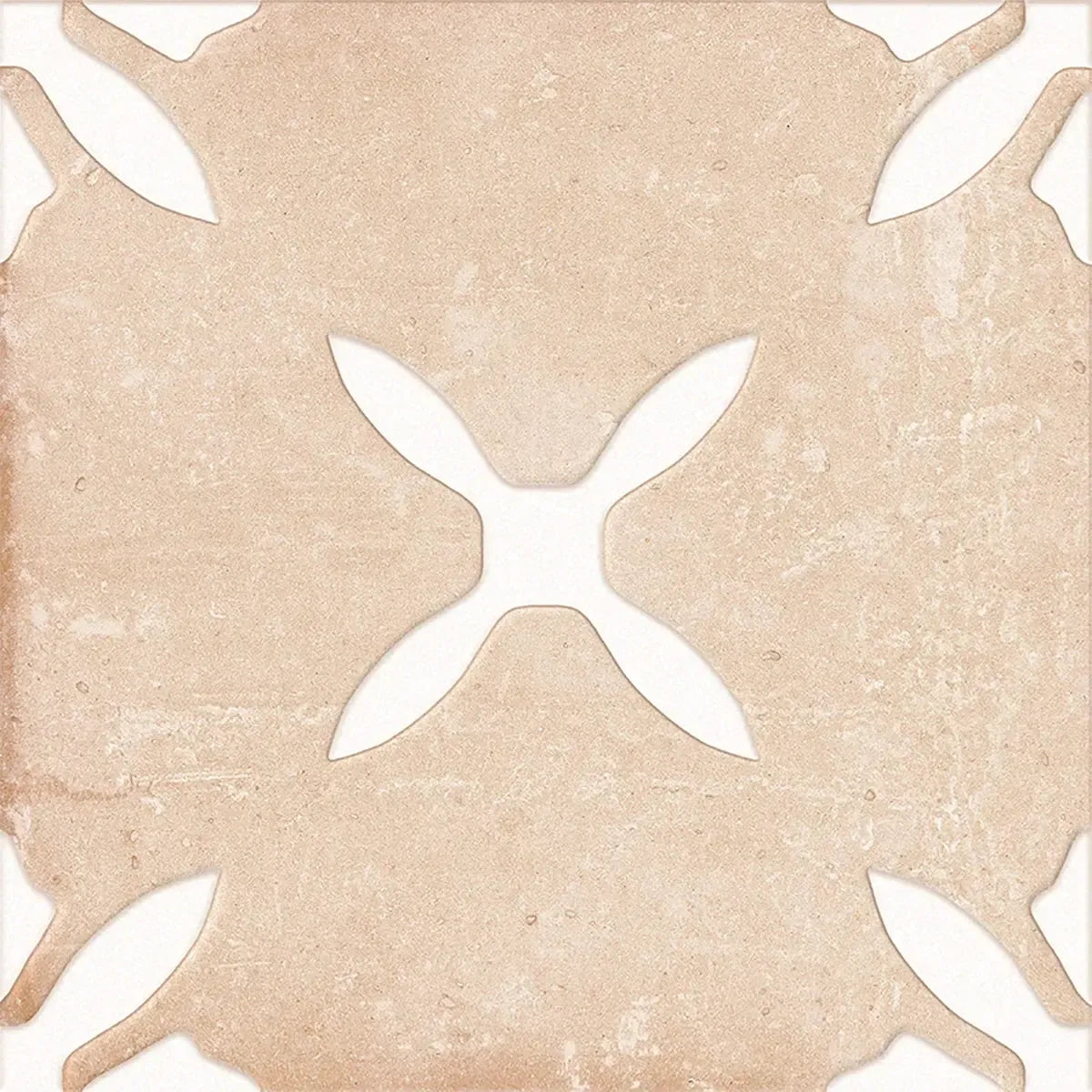 San Clemente Terracotta Flower 8.78 x 8.78 Porcelain Tile Sample