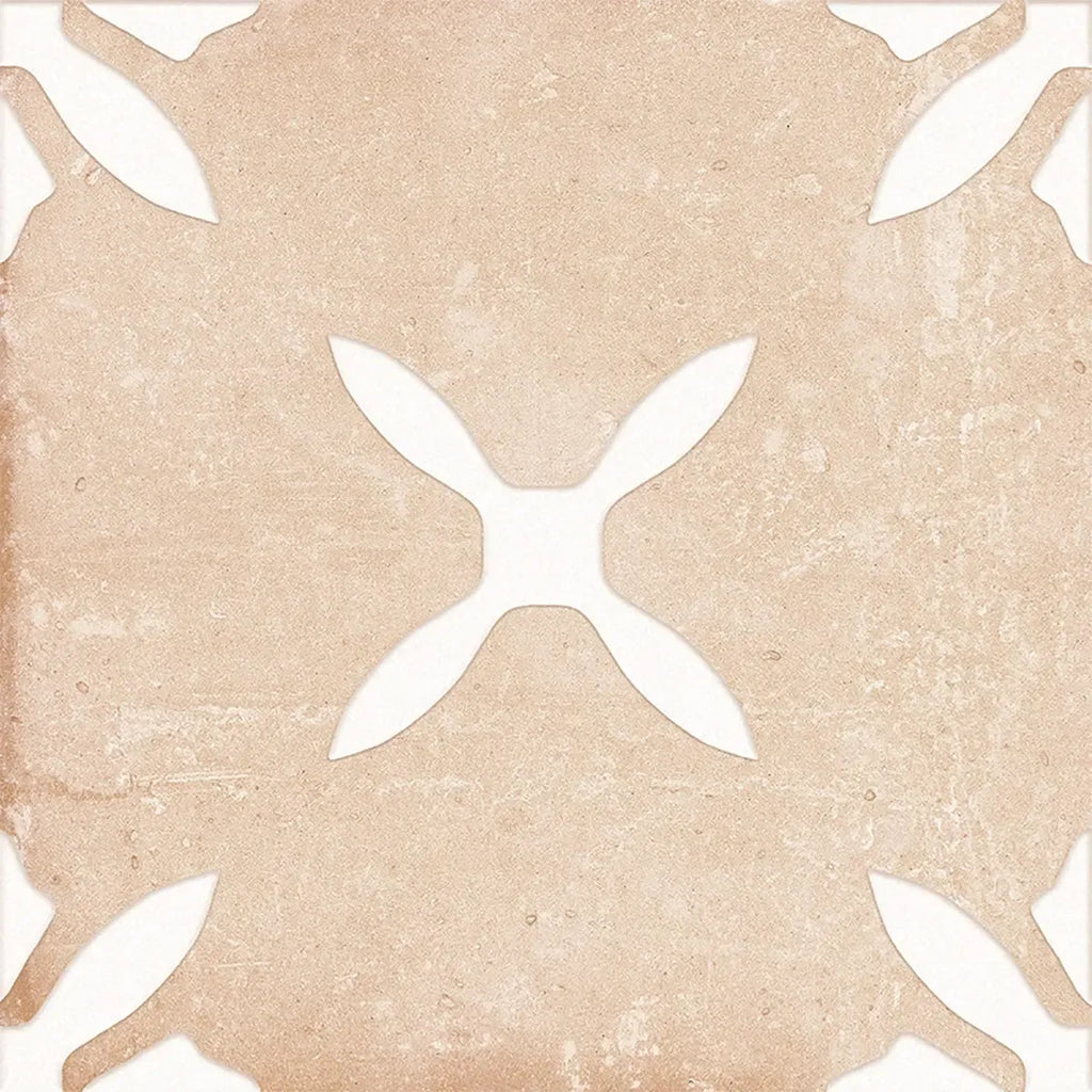 San Clemente Terracotta Flower 8.78 x 8.78 Porcelain Tile | Tile Club