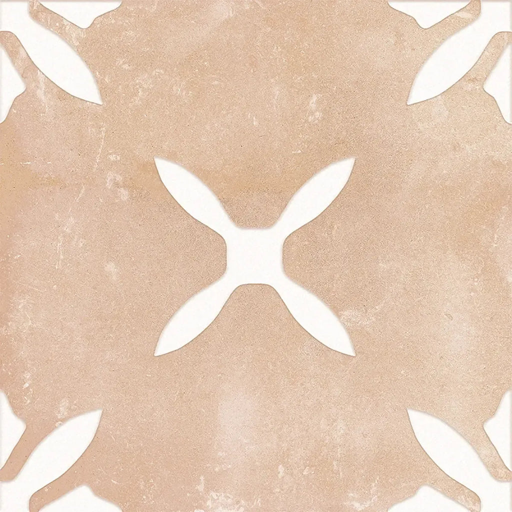 San Clemente Terracotta Flower 8.78 x 8.78 Porcelain Tile | Tile Club