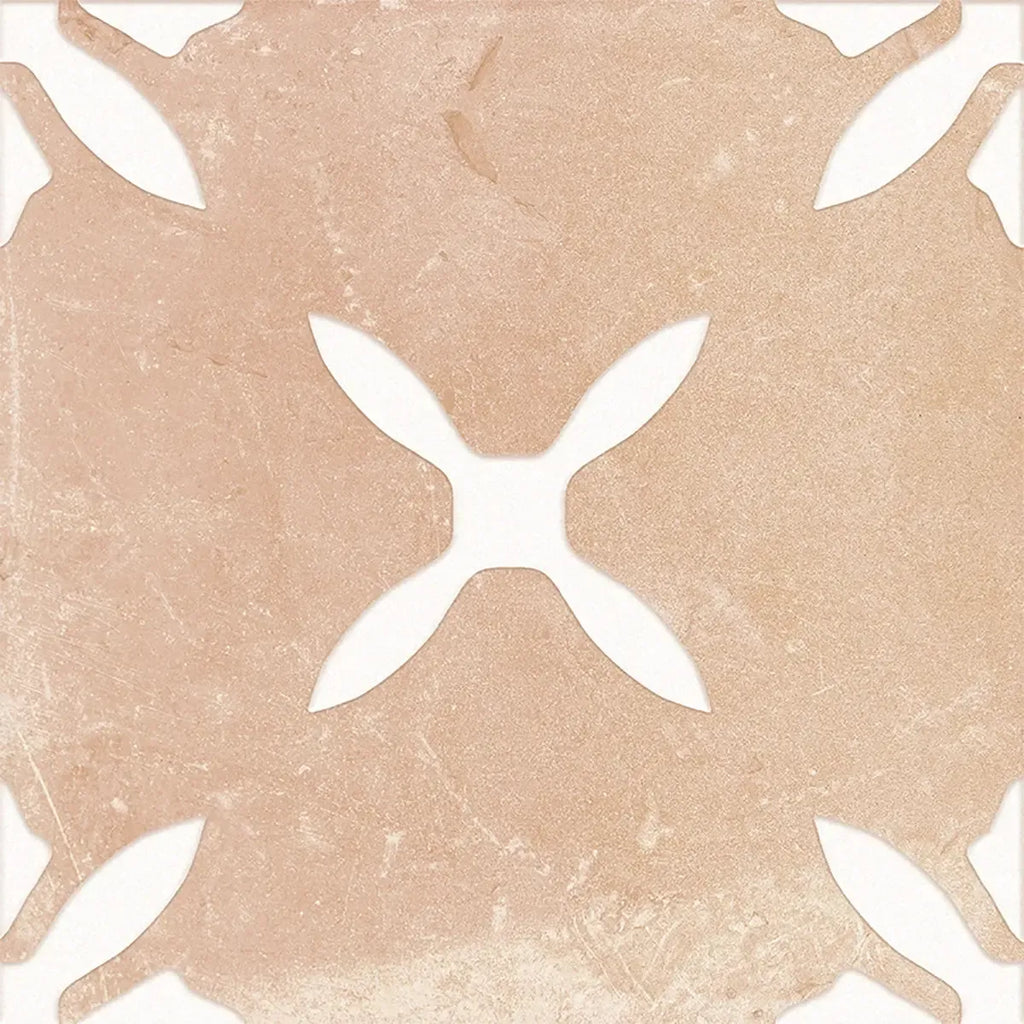 San Clemente Terracotta Flower 8.78 x 8.78 Porcelain Tile | Tile Club
