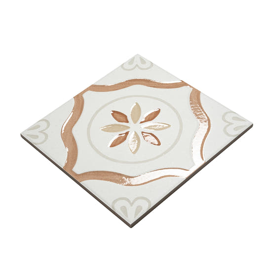 San Clemente Terracotta Petals 8.78 x 8.78 Porcelain Tile | Tile Club