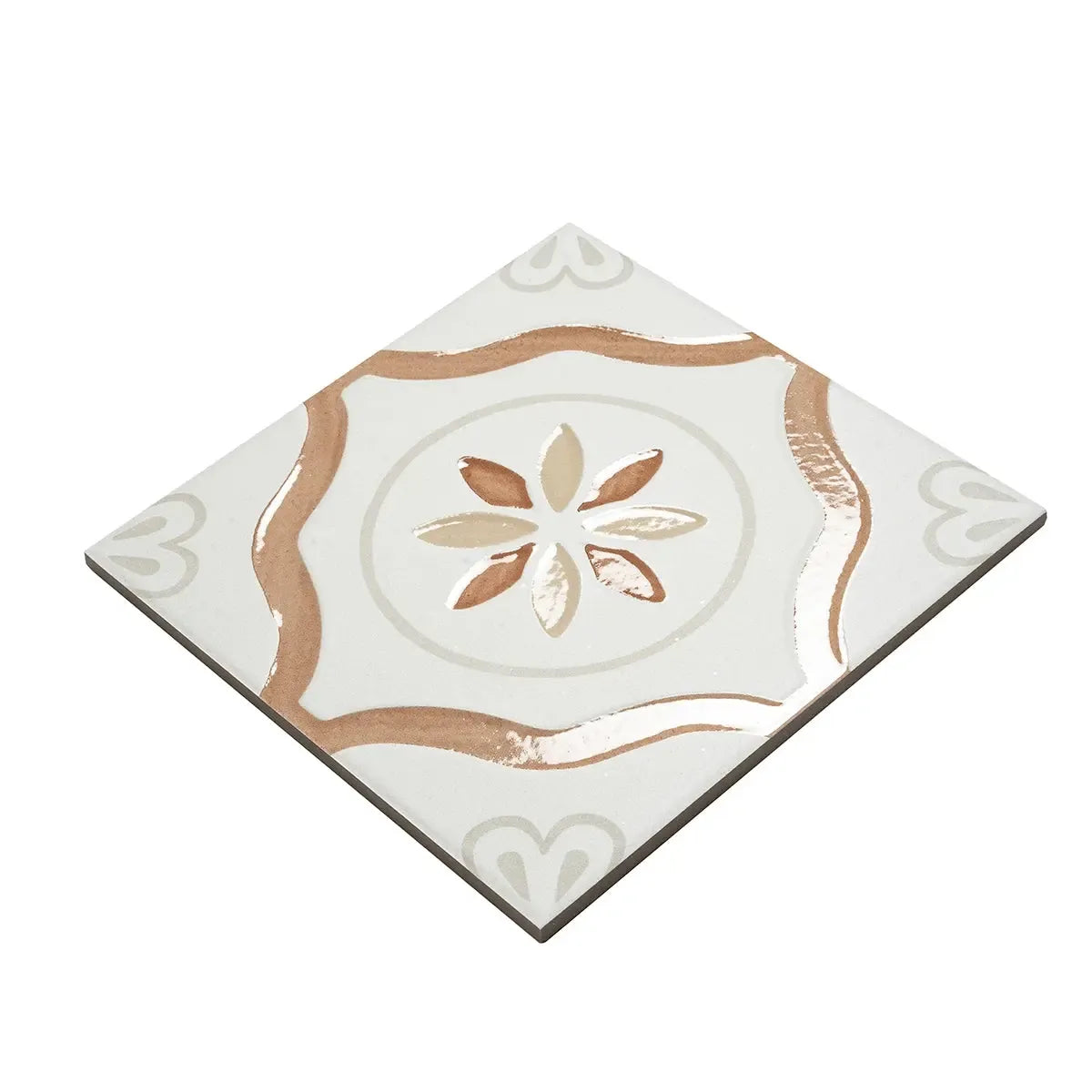 San Clemente Terracotta Petals 8.78 x 8.78 Porcelain Tile | Tile Club