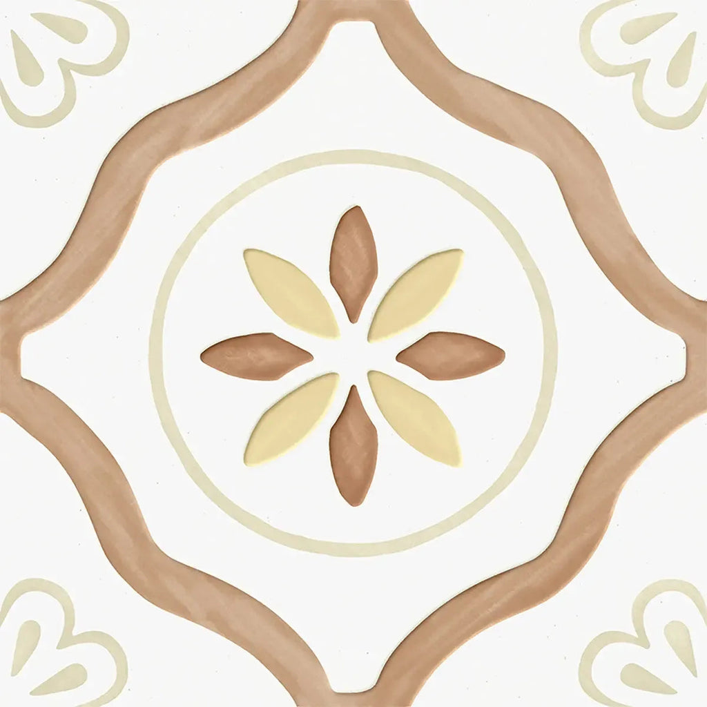 San Clemente Terracotta Petals 8.78 x 8.78 Porcelain Tile | Tile Club