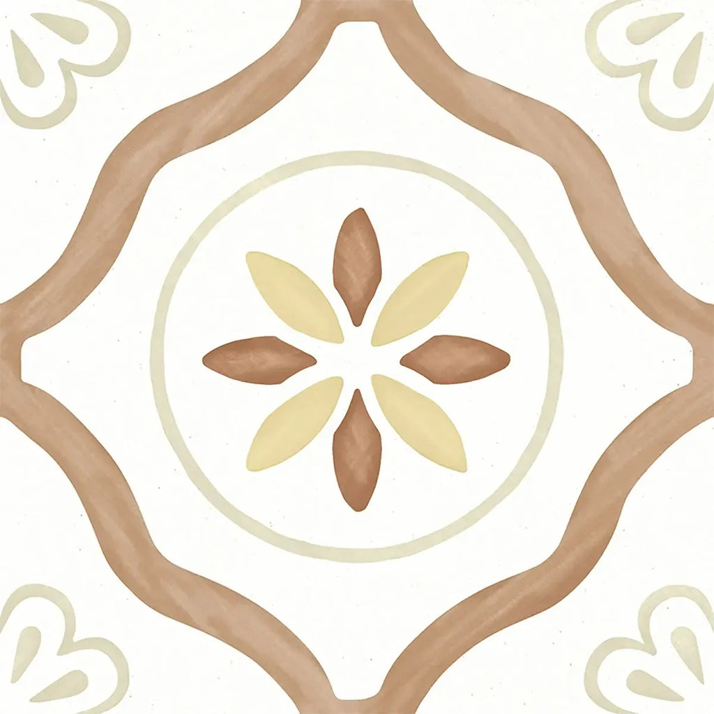 San Clemente Terracotta Petals 8.78 x 8.78 Porcelain Tile | Tile Club