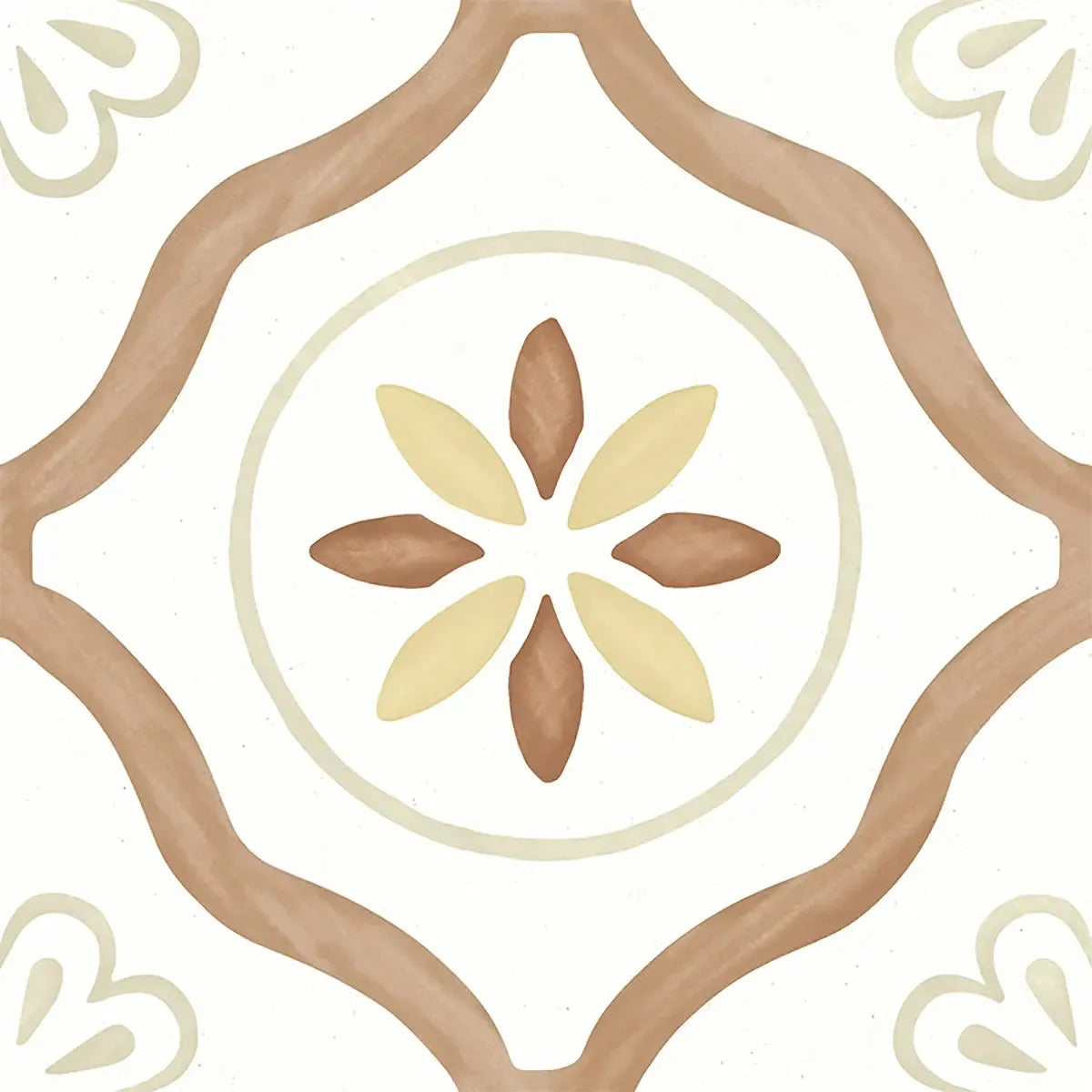 San Clemente Terracotta Petals 8.78 x 8.78 Porcelain Tile | Tile Club