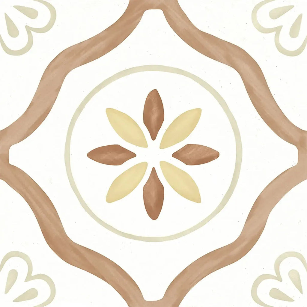 San Clemente Terracotta Petals 8.78 x 8.78 Porcelain Tile | Tile Club