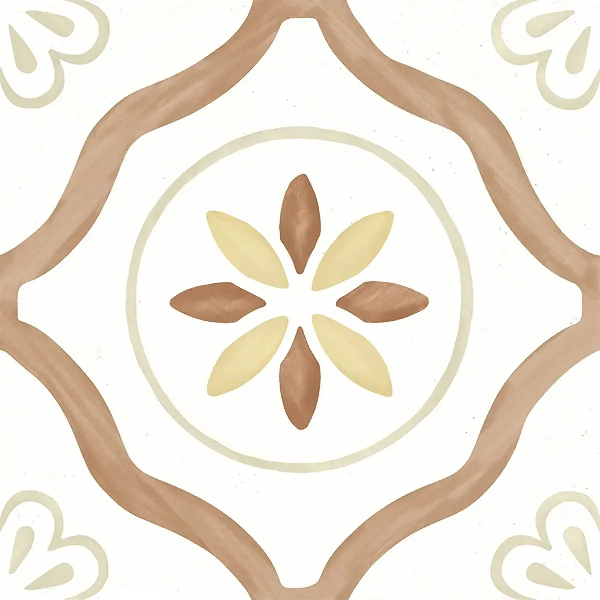 San Clemente Terracotta Petals 8.78 x 8.78 Porcelain Tile | Tile Club