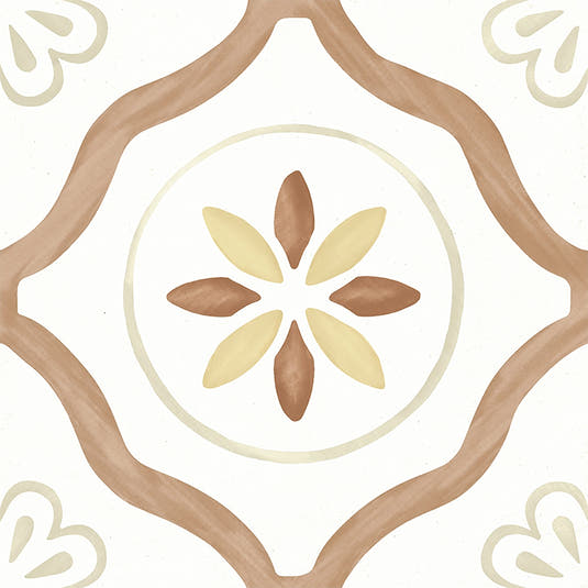 San Clemente Terracotta Petals 8.78 x 8.78 Porcelain Tile | Tile Club