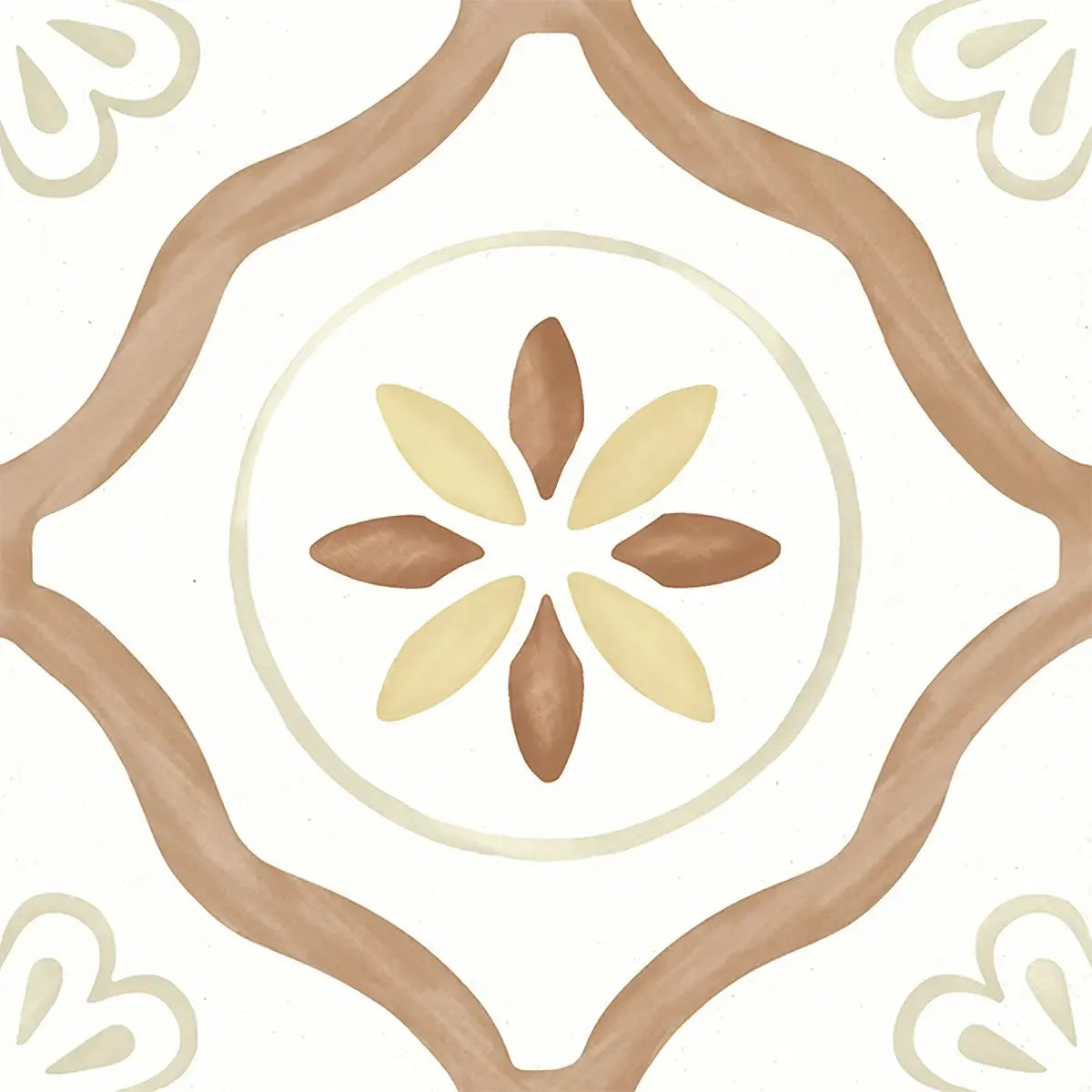 San Clemente Terracotta Petals 8.78 x 8.78 Porcelain Tile | Tile Club