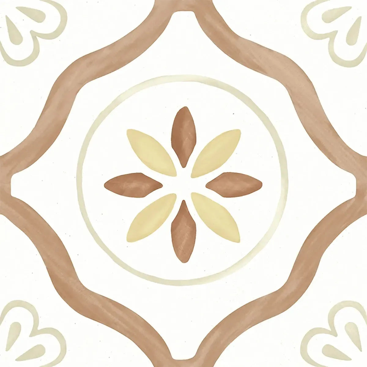 San Clemente Terracotta Petals 8.78 x 8.78 Porcelain Tile | Tile Club