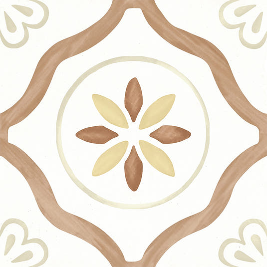 San Clemente Terracotta Petals 8.78 x 8.78 Porcelain Tile | Tile Club
