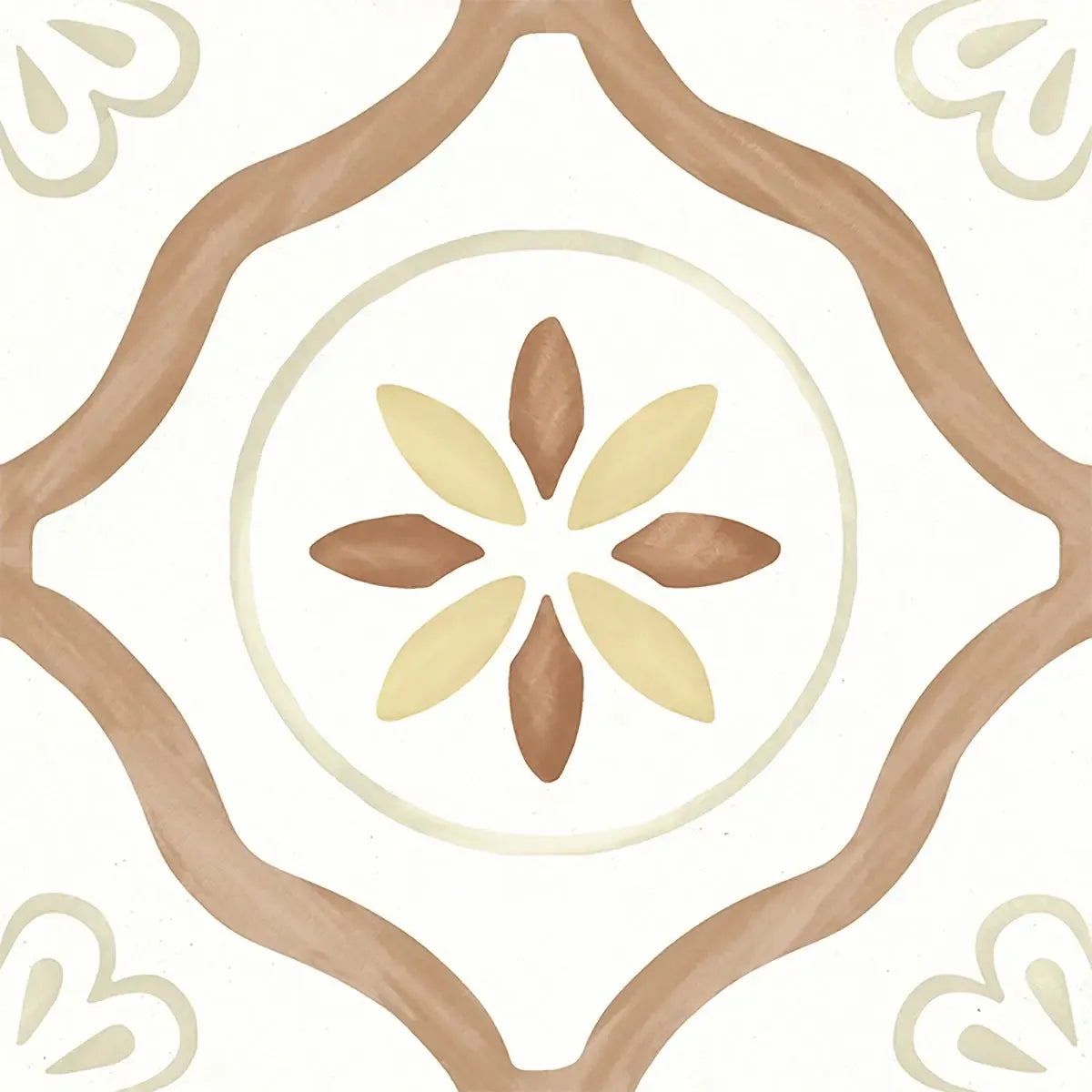 San Clemente Terracotta Petals 8.78 x 8.78 Porcelain Tile | Tile Club