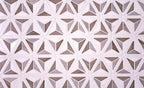 Sand Valley And Thassos Leaf Marble Mosaic Tile | Tile Club