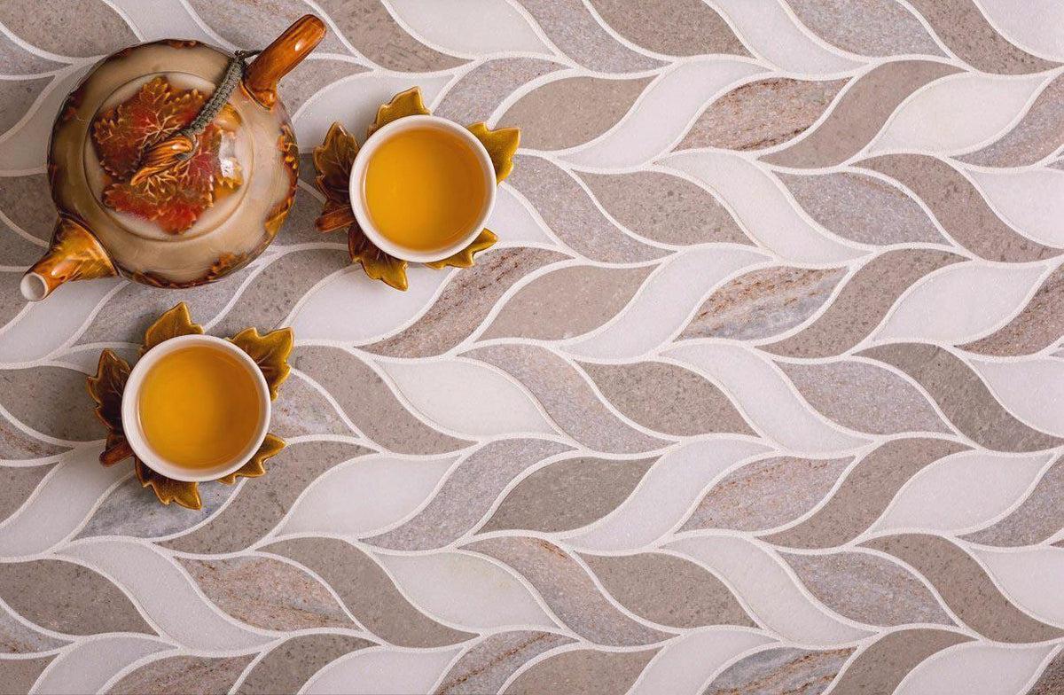 San Valley And Thassos Octagon Marble Mosaic Tile